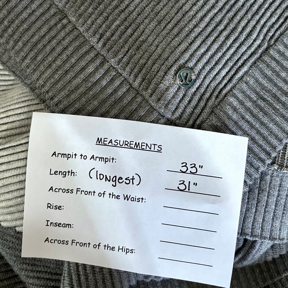 LULULEMON It All Lines Up Poncho Heathered Core Ultra Light Grey Medium Grey O/S - Picture 14 of 14